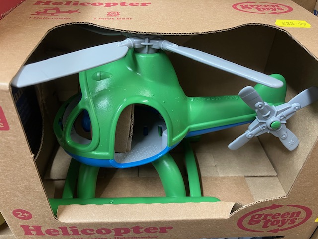 Recycled plastic toy helicopter