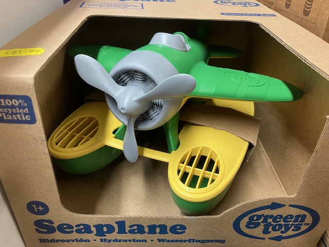 Recycled plastic toy plane