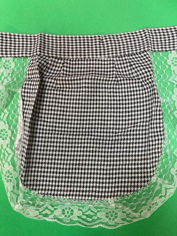 black and white pinny