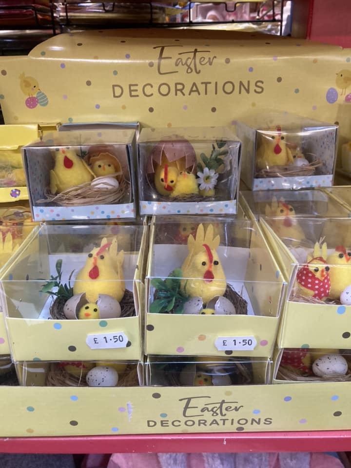 Easter decorations chickens