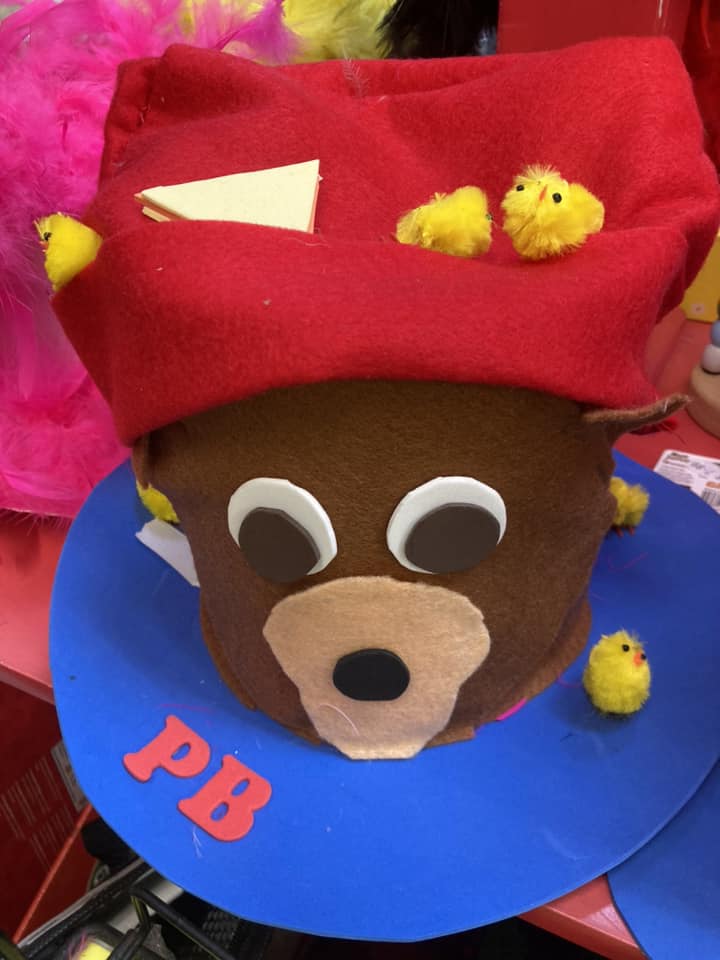 Paddington bear inspired bonnet