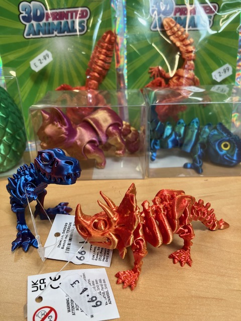 3D printed dinosaurs